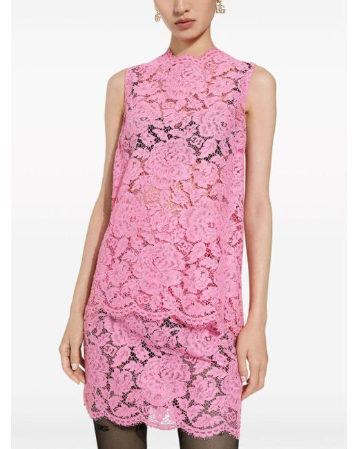 Top a fiori di Dolce & Gabbana in Pink