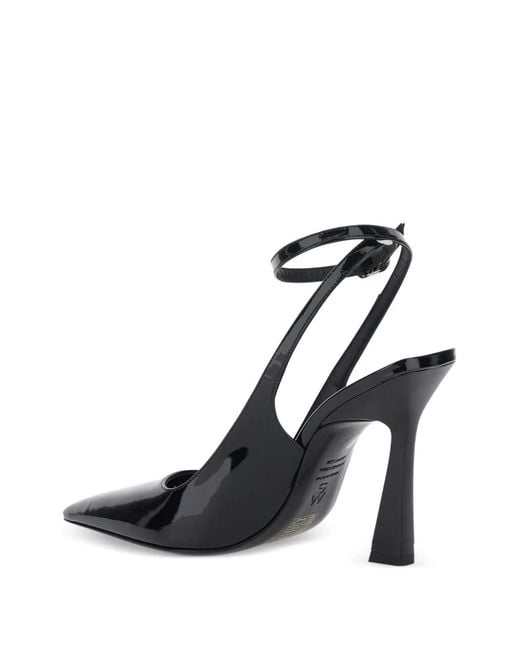 Stuart Weitzman Black Strap Pump Vinnie 100 Leather