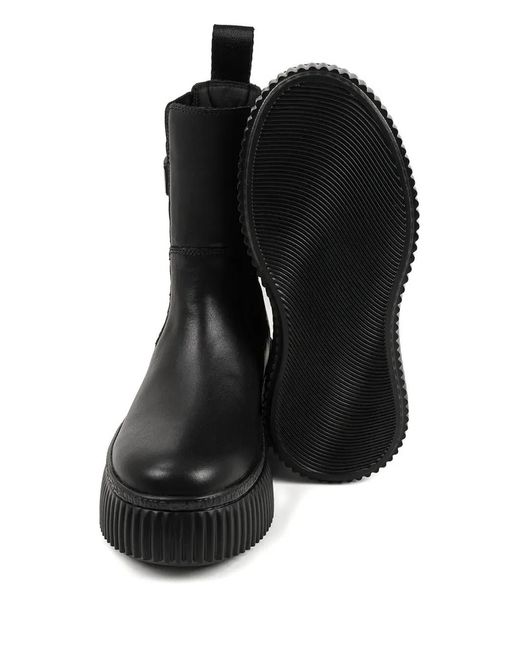 Karl Lagerfeld Black Kreeper Lo Ribbed Platform Boots