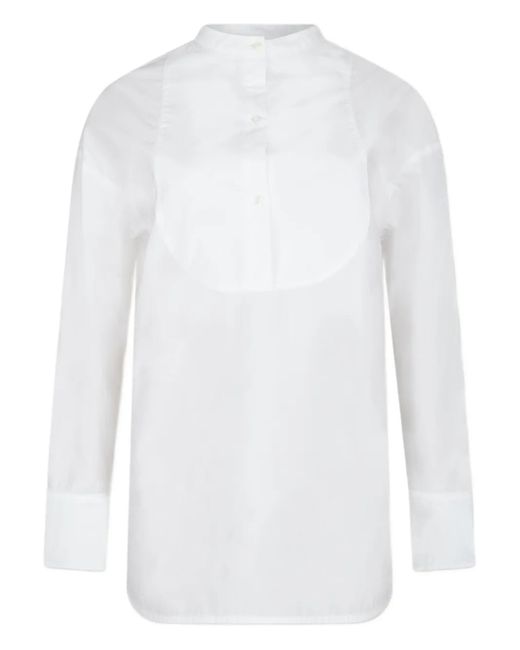 Loulou White Long-Sleeved Panelled Shirt