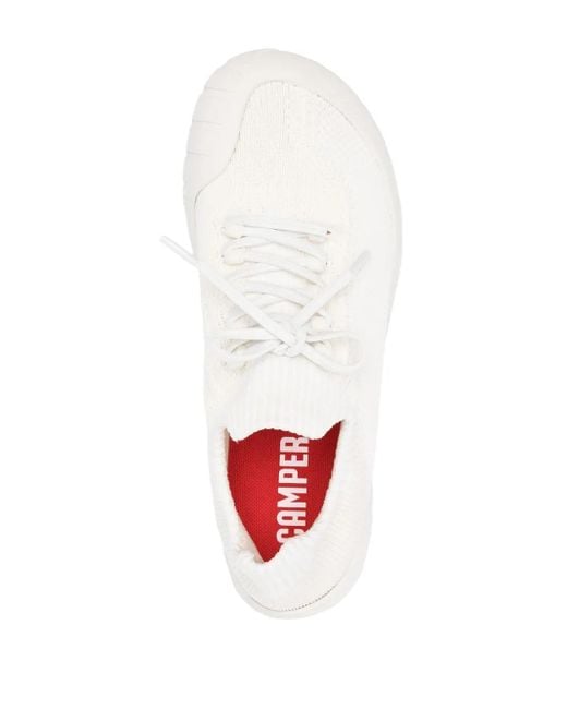 Camper White Gerippte Path Sneakers