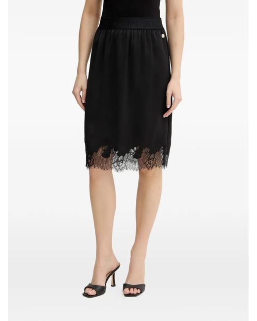 Joop! Black Laced Midi Skirt