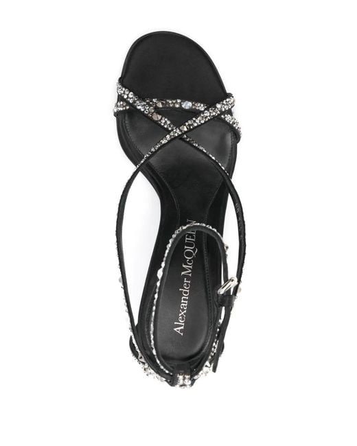 McQueen Black Armadillo Sandals For