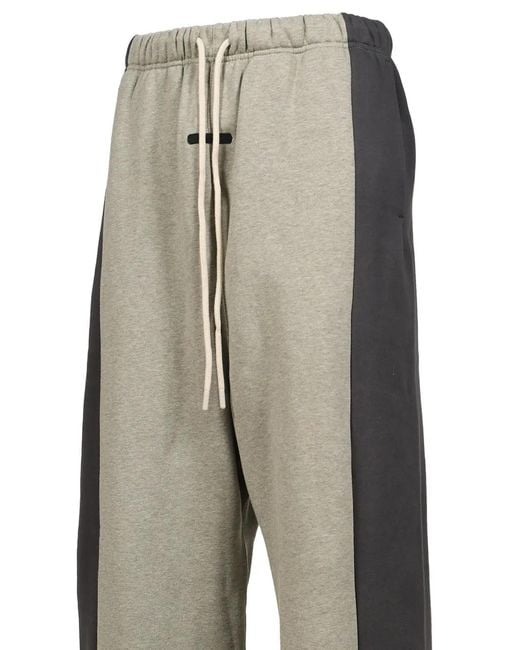 Essentials Gray Panelled Track Pants for men