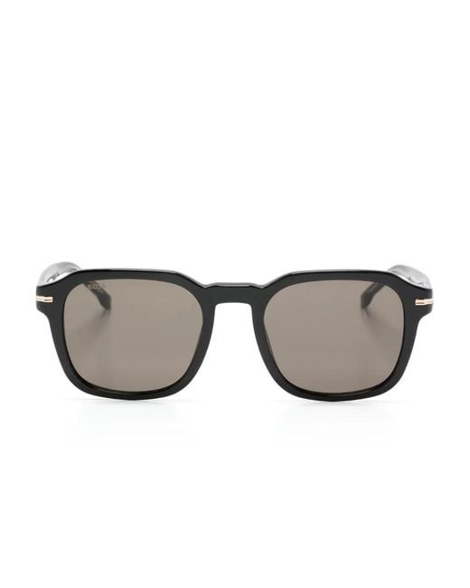 Boss Sonnenbrille mit eckigem Gestell in Gray für Herren