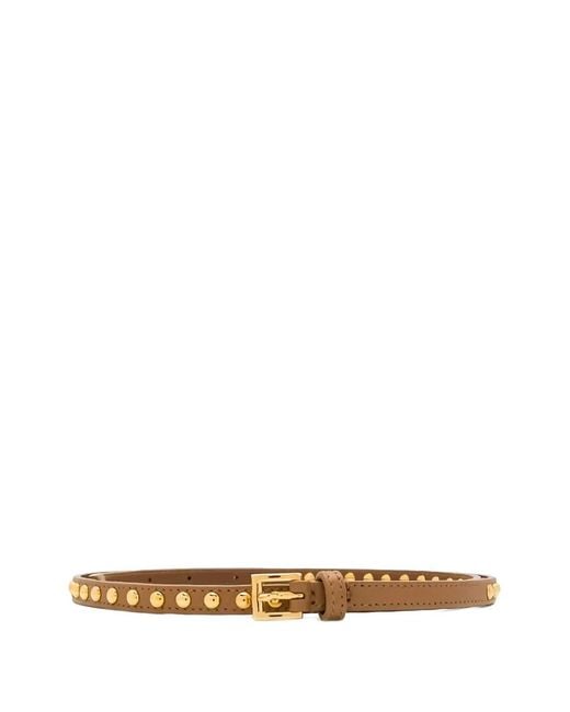 Prada White Stud Detail Belt