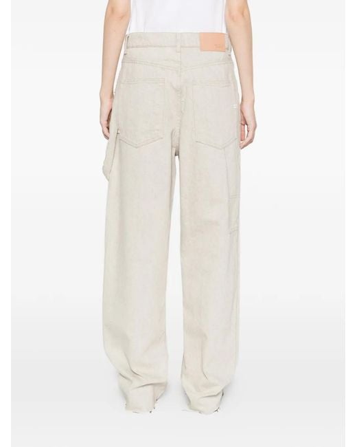 ViCOLO White Lena Buttoned Frayed Jeans