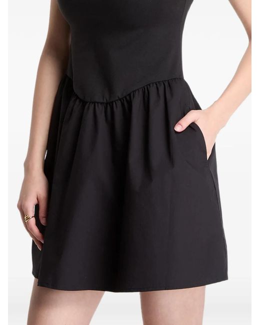 Gap Black Sleeveless Gathered Mini Dress