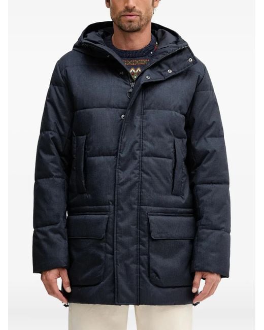 Barbour Blue Logo-Embroidered Padded Jacket for men