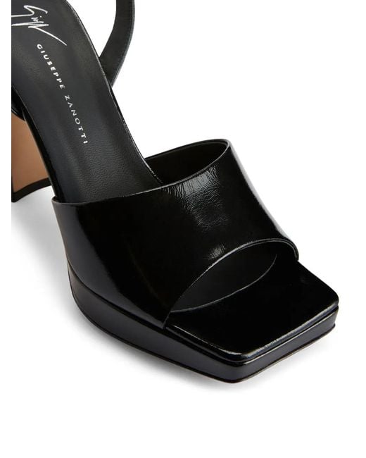 Giuseppe Zanotti Black Emiyle 100Mm Leather Sandals