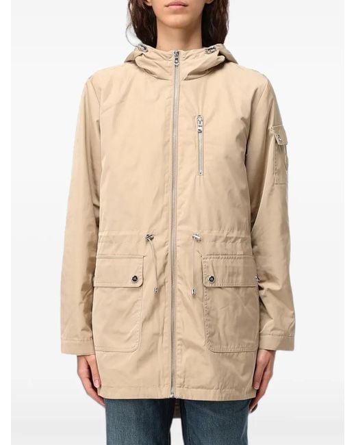 Ralph Lauren Natural Manteau En Fourrure À Capuche