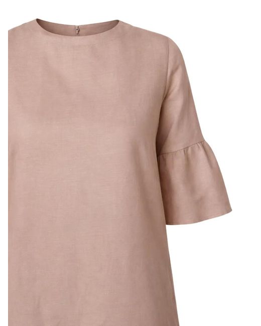 Gran Sasso Pink Ruffled Mini Dress