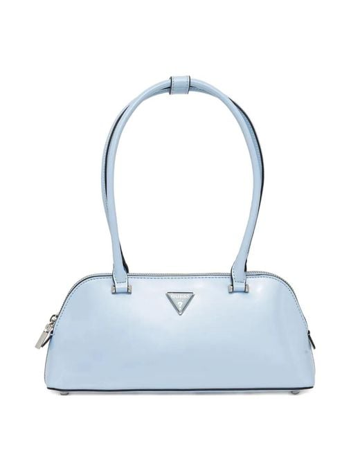 Guess Blue Arnela Logo-Plaque Tote Bag