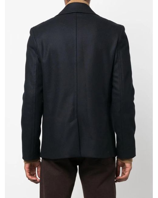 Paul Smith Black Wool Blend Coat for men
