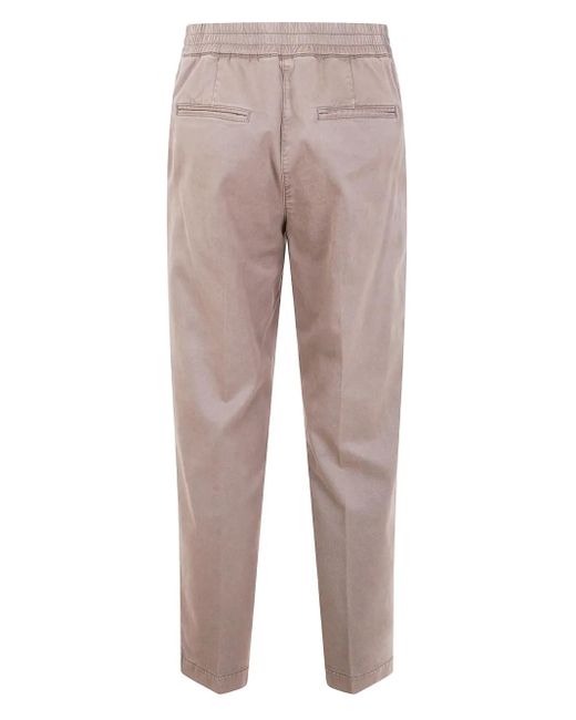 Seventy Gray Elastic-Waistband Cotton Trousers