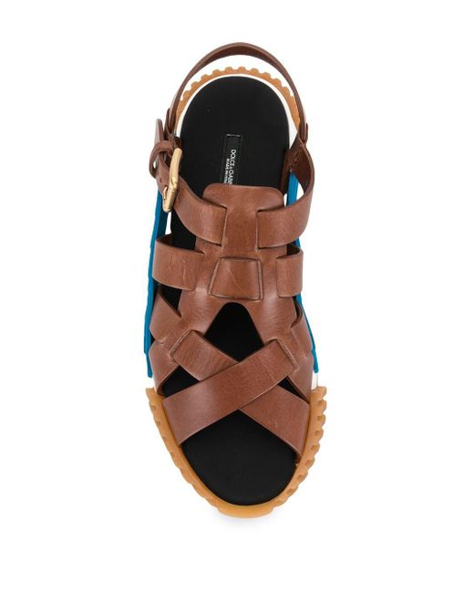 Dolce & Gabbana Brown Ns1 Sandals In Cowhide for men