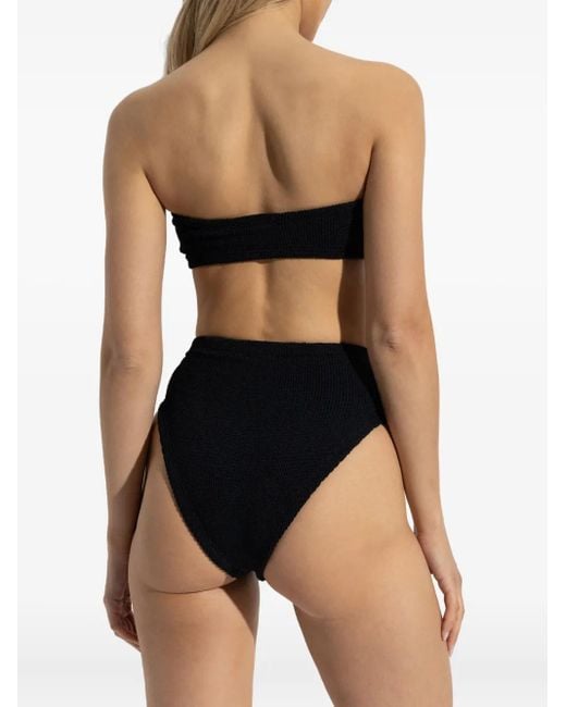 Hunza G Black Jean Bikini mit hohem Bund