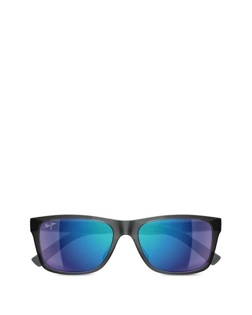 Maui Jim Blue Kōwelo Rectangular-Frame Sunglasses