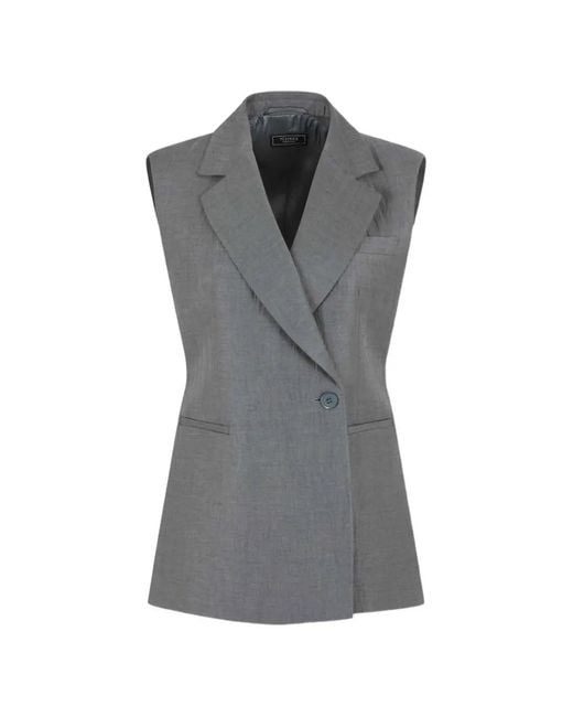 Chaleco Drapeado Sin Mangas Peserico de color Gray
