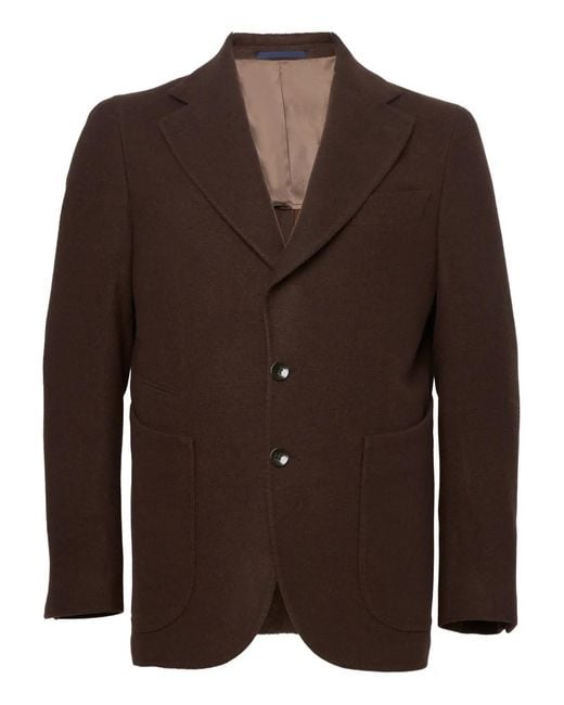 Franzese Collection Brown Single-Breasted Blazer for men