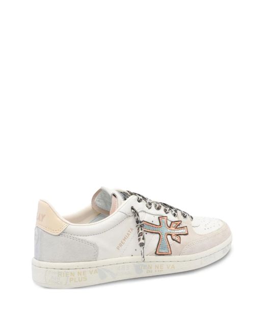 Premiata White Bskt Clay Sneakers