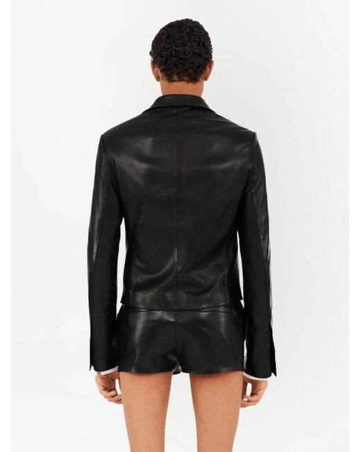 Ferragamo Black Leather Jacket for men
