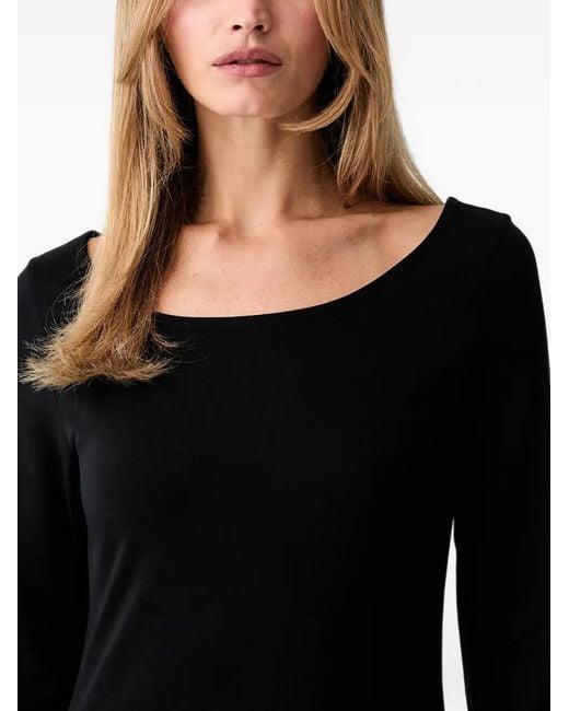 Marc O' Polo Black Long-Sleeve Jersey Midi Dress