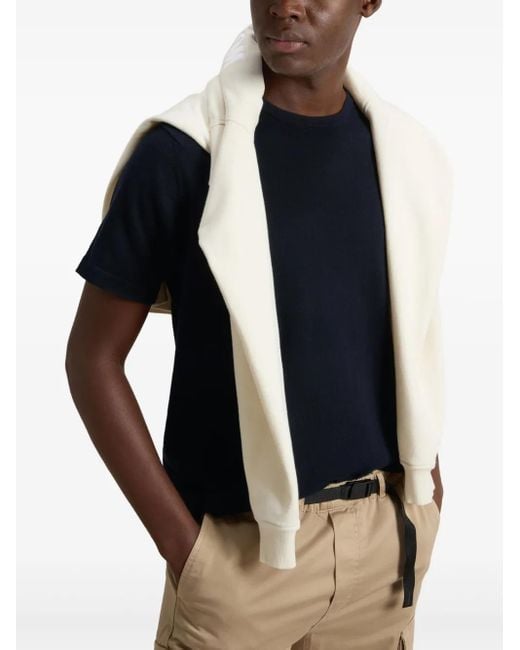 Woolrich Blue Knitted T-Shirt for men