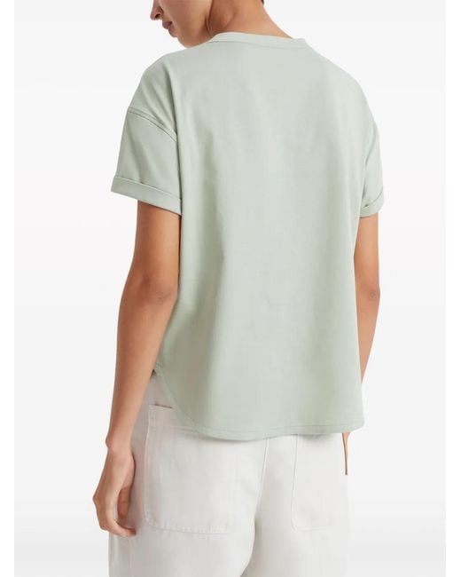 Brunello Cucinelli Gray Chest-Pocket Cotton T-Shirt