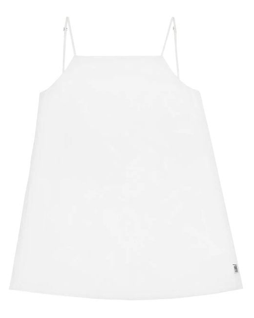 MM6 by Maison Margiela White V-Back Cotton Top