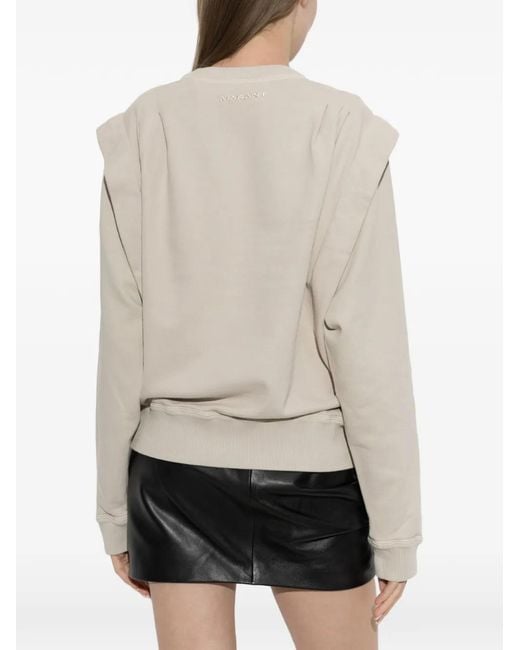 Isabel Marant White Soldy Pleated Sweatshirt