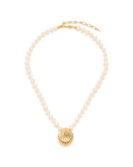 Anni Lu White Pearl Shell Necklace