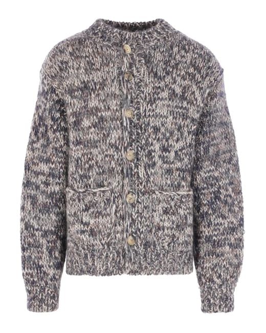 10 Corso Como Gray X Federico Curradi Button-Fastening Cardigan for men