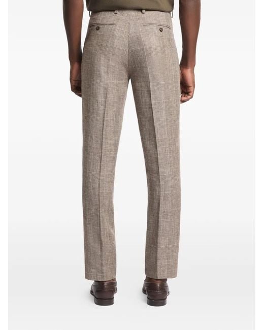 Fay Gray Classic Checked Regular Trousers for men