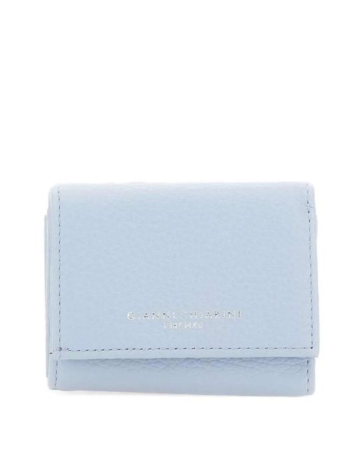 Gianni Chiarini Blue Grain Leather Wallet