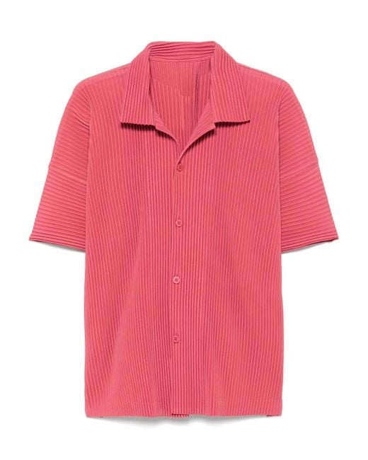 Homme Plissé Issey Miyake Pink Pleated Shirt for men