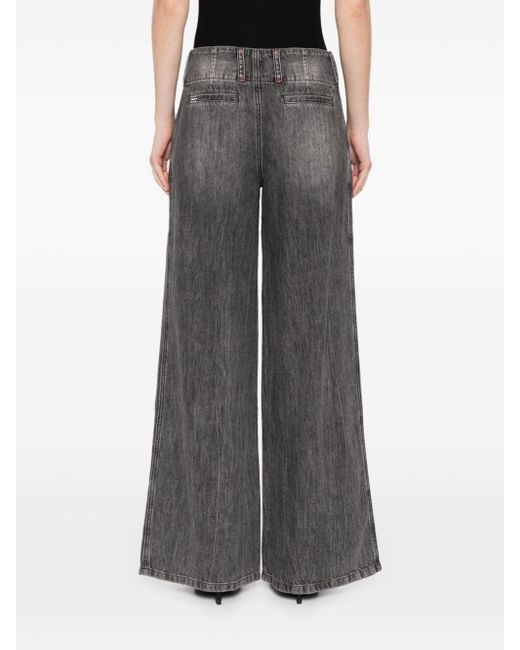 Alice + Olivia Gray Anders Wide-leg Jeans