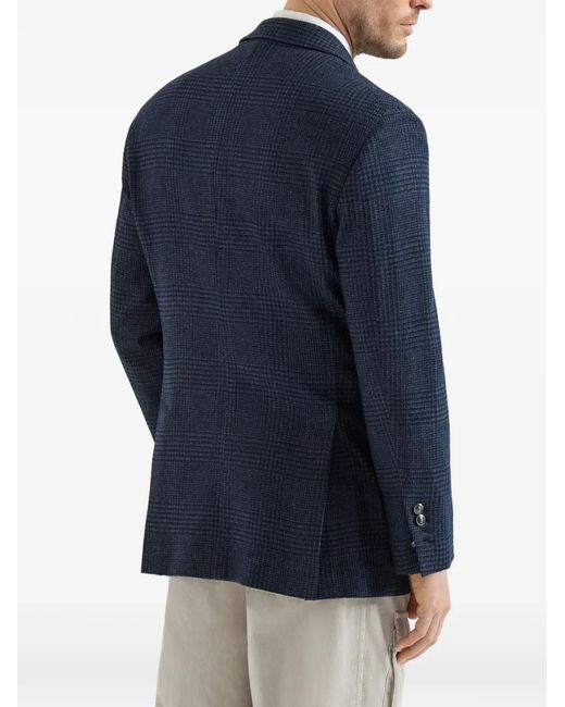 Brunello Cucinelli Blue Blazer À Boutonnière Croisée for men