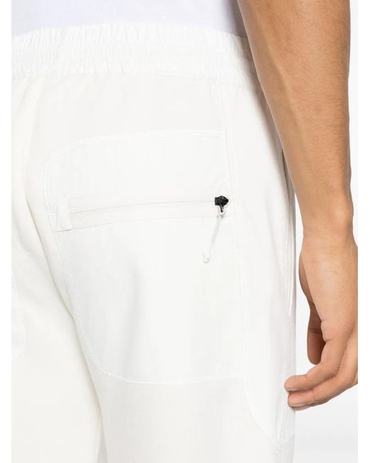 Moncler White Panelled Mid-Rise Track Trousers for men