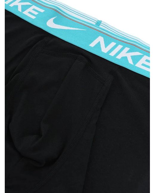 Nike Black Dri-Fit Logo-Waistband Boxers (Set Of Three) for men