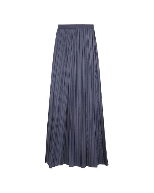 Pierantoniogaspari Blue Pleated Maxi Skirt