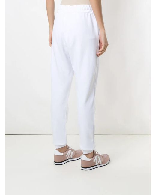 ARMANI EXCHANGE White Logo Track Pants