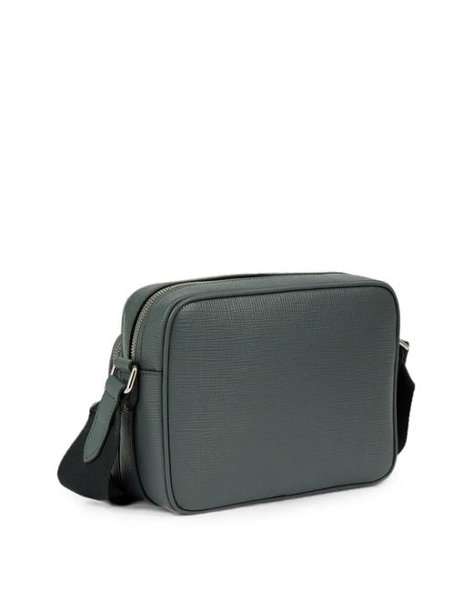 Smythson Black Double-Zip Shoulder Bag