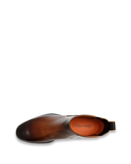 Santoni Brown Easy Boots for men