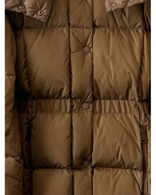 Moncler Brown Hooded Quilted Jacket