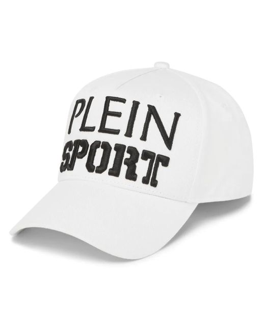 Philipp Plein White Logo-Embroidered Baseball Cap