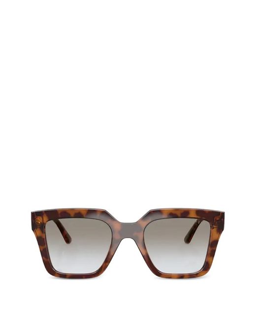 Vogue Eyewear Gray Tortoiseshell-Effect Square-Frame Sunglasses