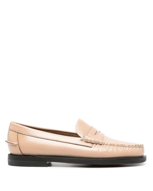 Sebago Natural Stacked-Heel Leather Loafers