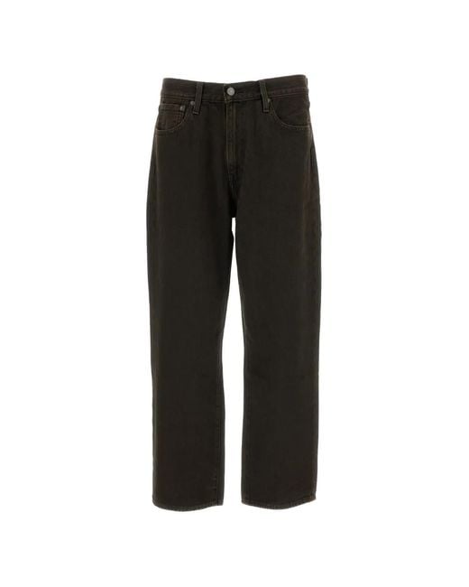 Levi's Black Loose-Fit Five-Pocket Jeans for men