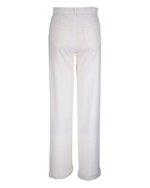 L'Agence White Straight-Leg Jeans